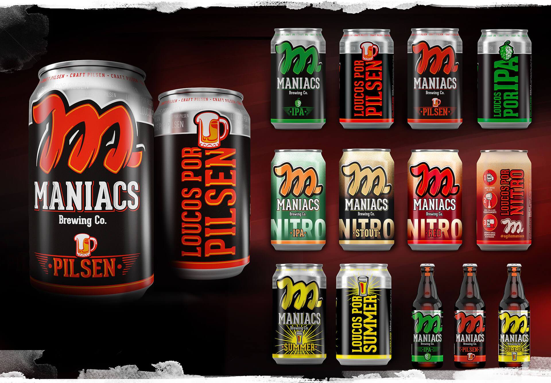 Maniacs Brewing Co. - Latas e Embalagens - Pontodesign