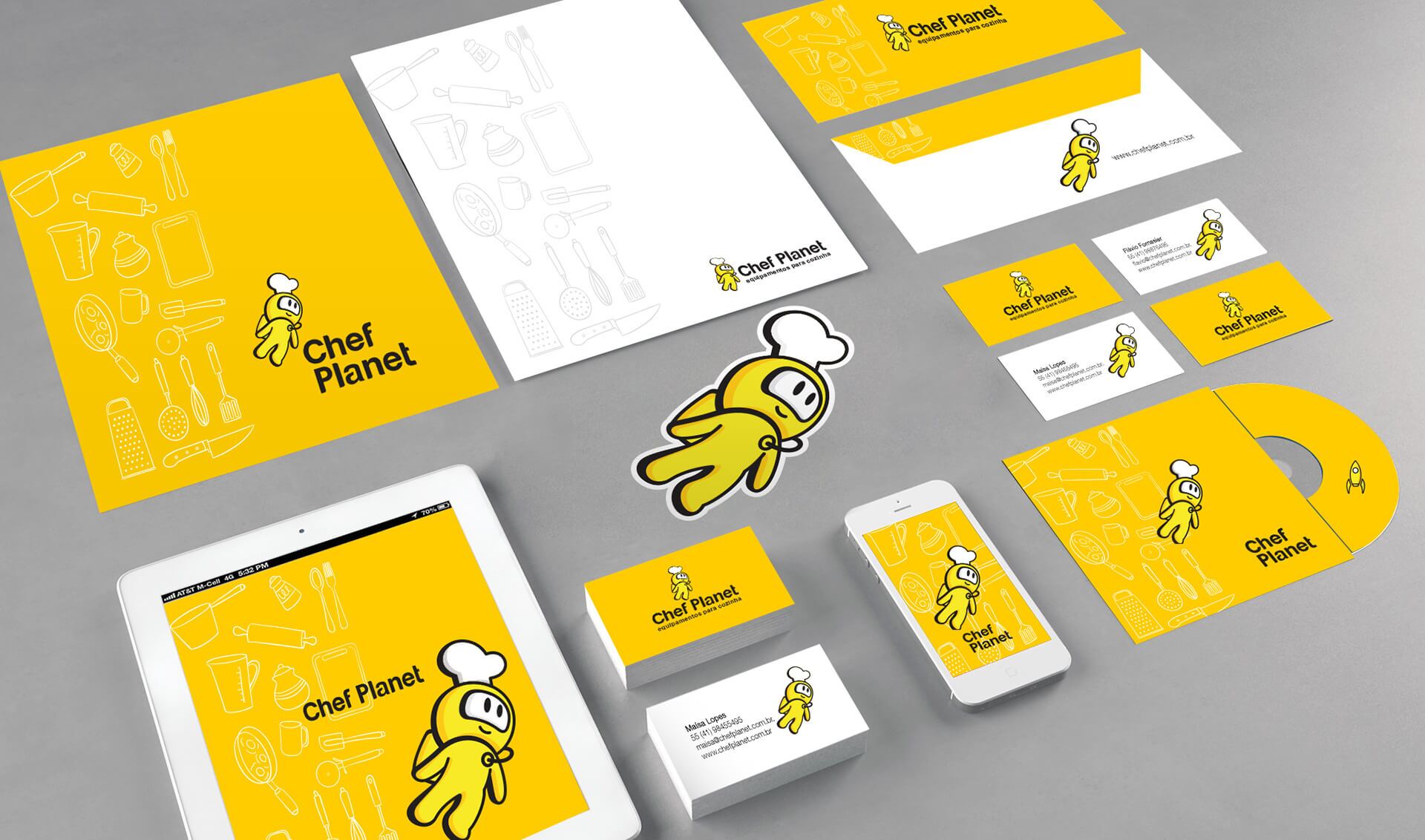 Branding Chef Planet - Pontodesign - Papelaria