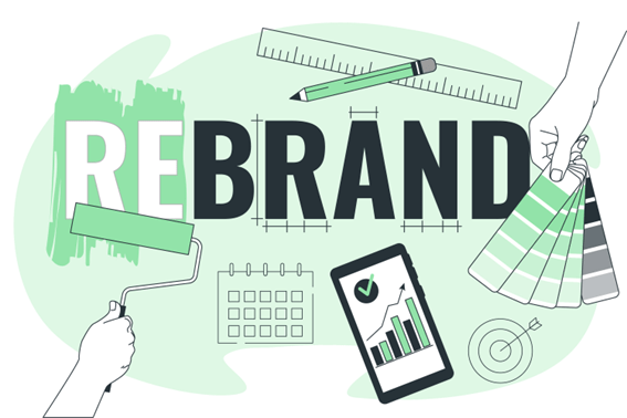 Imagem para ilustrar texto de blog sobre rebranding