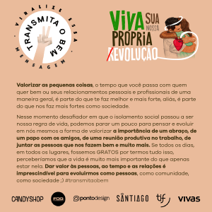 Campanha transmita o bem