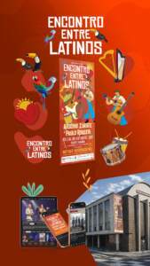 Bronze - NCONTRO ENTRE LATINOS – Banner do espetáculo musica - Pontodesign