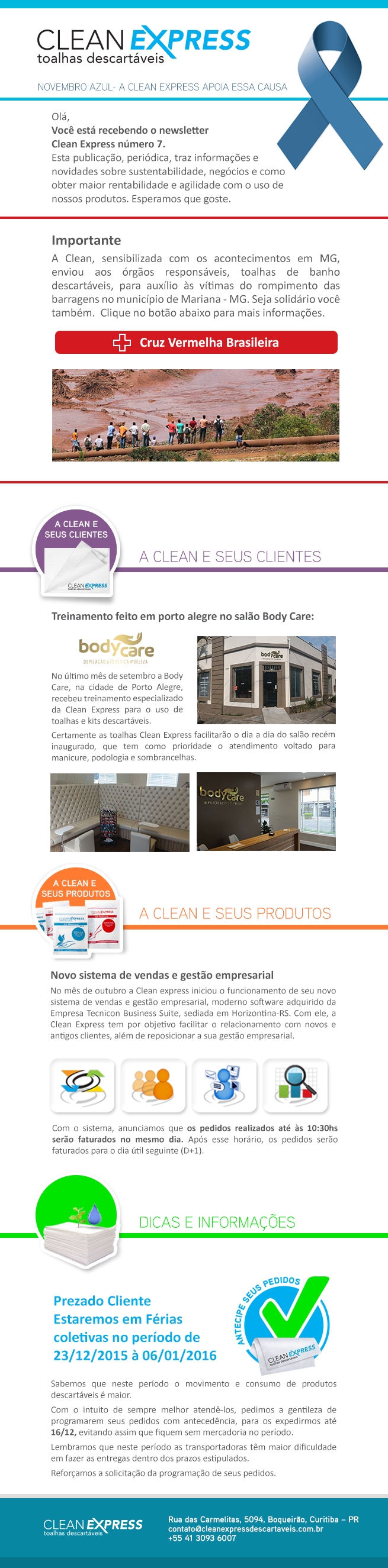 Clean Express Pontodesign Informativo E-mail Marketing